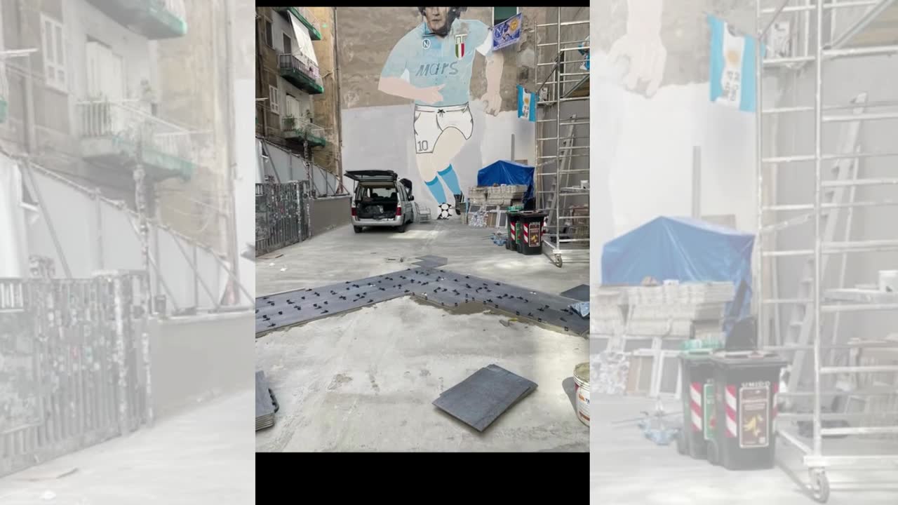 Murale di Maradona ancora chiuso: polemiche sui social, ma la riapertura è questione di giorni