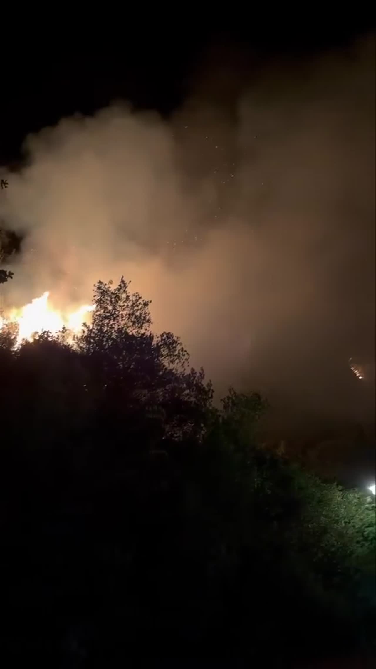 Notte di fuoco a Positano: vasto incendio a San Pietro, fiamme alte e paura per le case