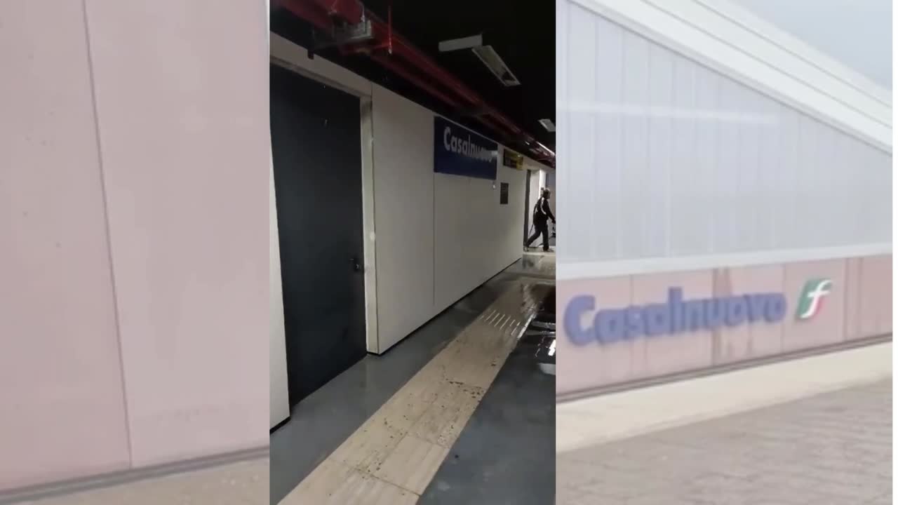 Casalnuovo: la vergogna della nuova stazione ‘affondata’ e chiusa al primo temporale