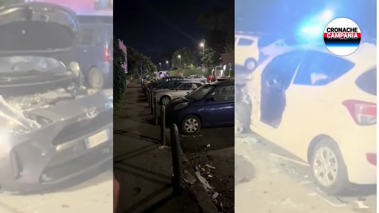 Napoli, incidente in via Terracina: coinvolte sette vetture, un ferito