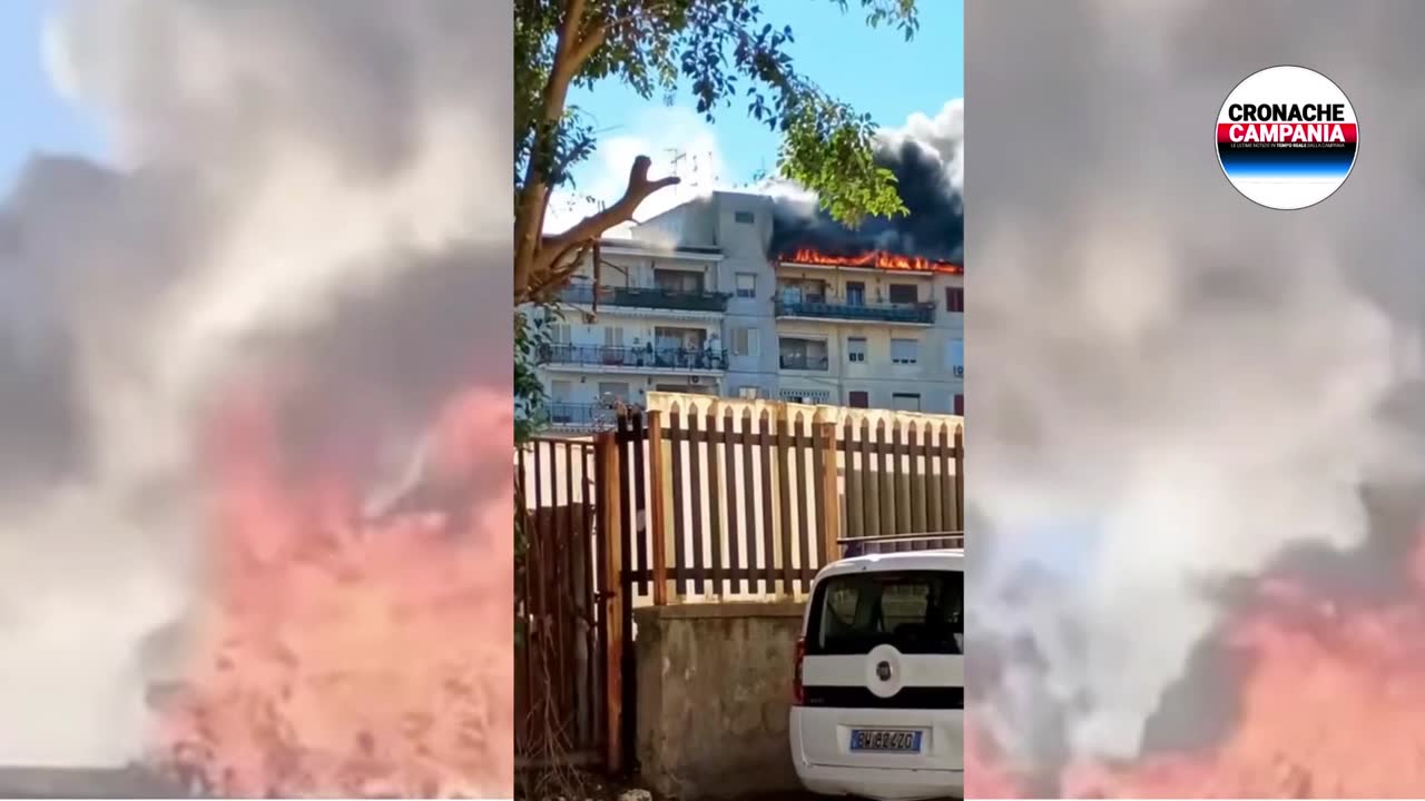 Paura a Melito: incendio in un edificio della 219: evacuata una scuola